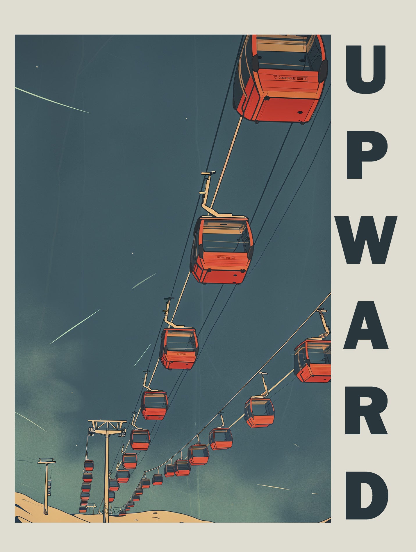 Up the Lift Poster - ArtDarts poster