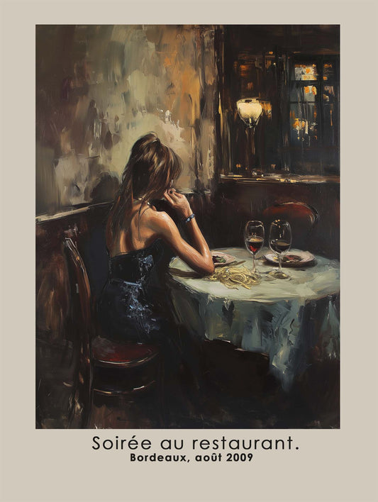 Girl in a restaurant. France Poster - ArtDarts poster