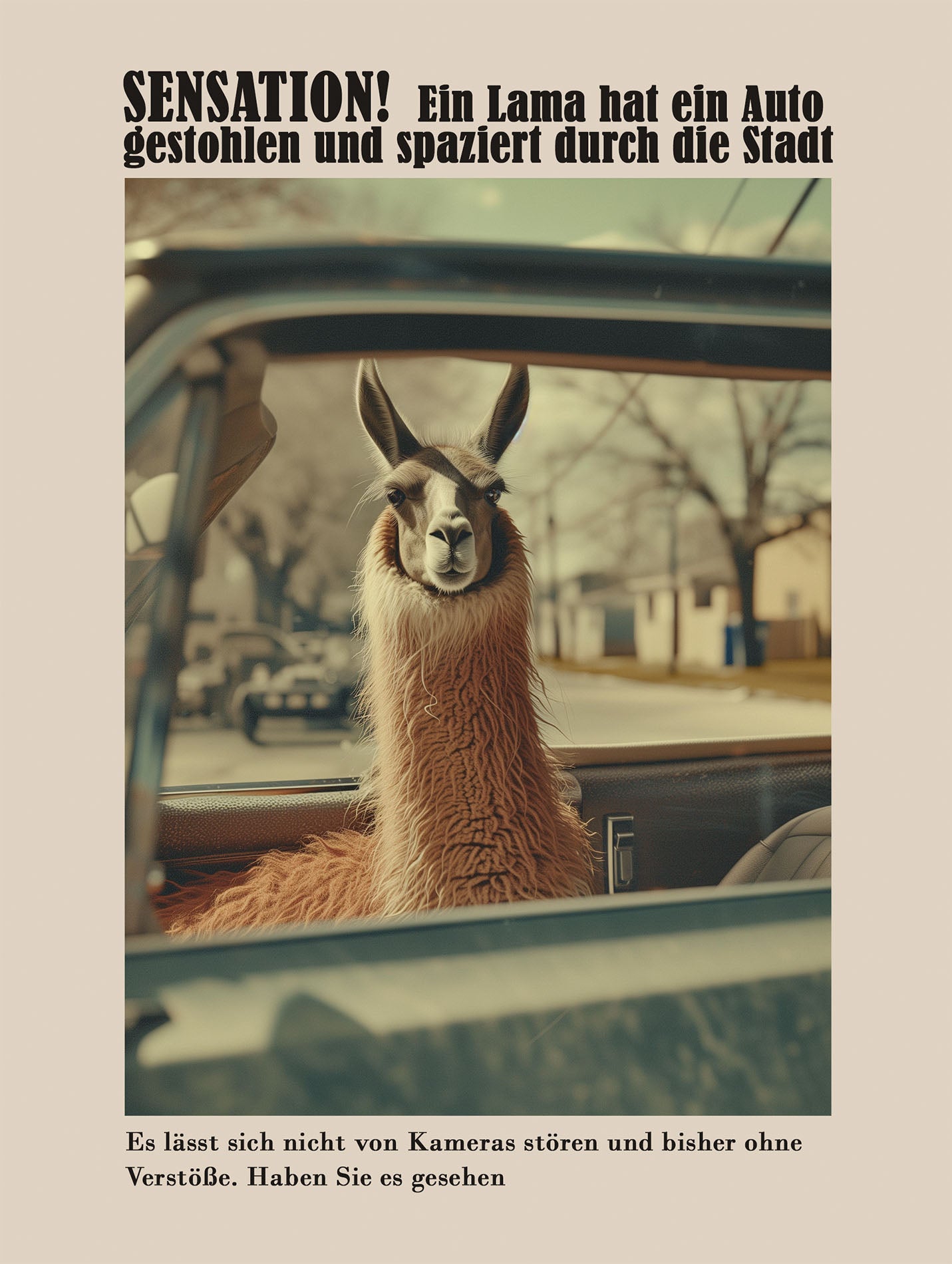 Lama on its own Poster - ArtDarts poster