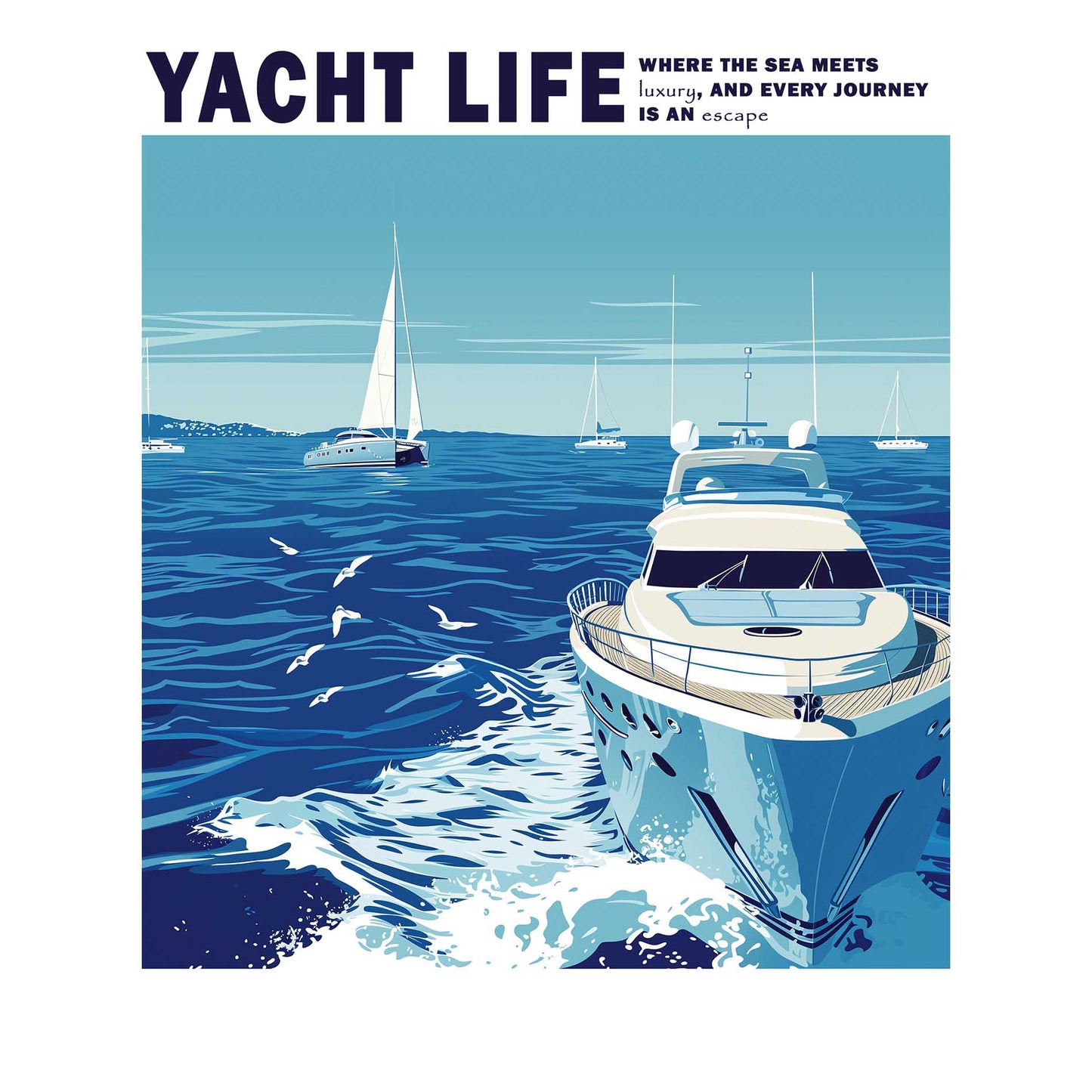 Life on a Yacht Poster - ArtDarts poster