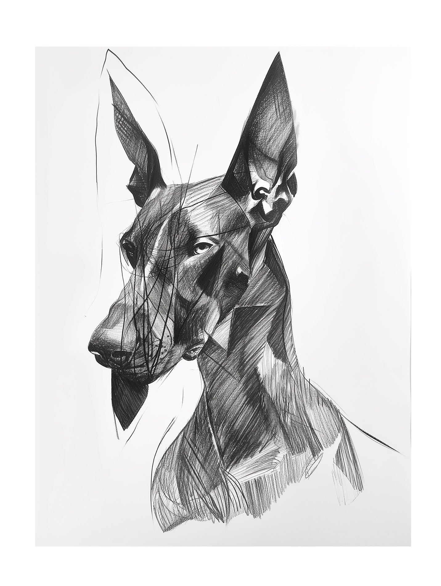 Doberman in cubism Poster