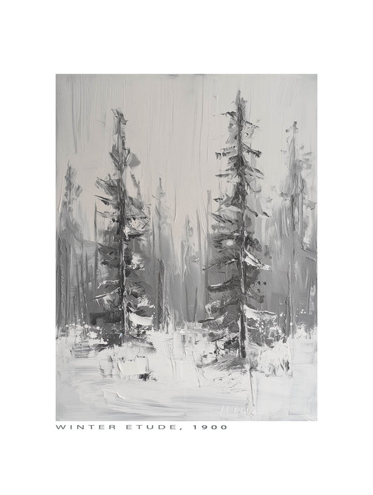 Winter Coniferous Forest Poster - ArtDarts poster