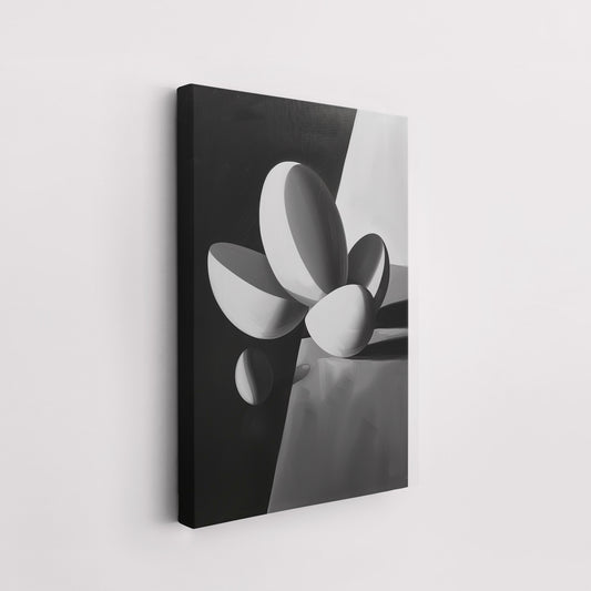 Black and white hemispheres - Canvas.