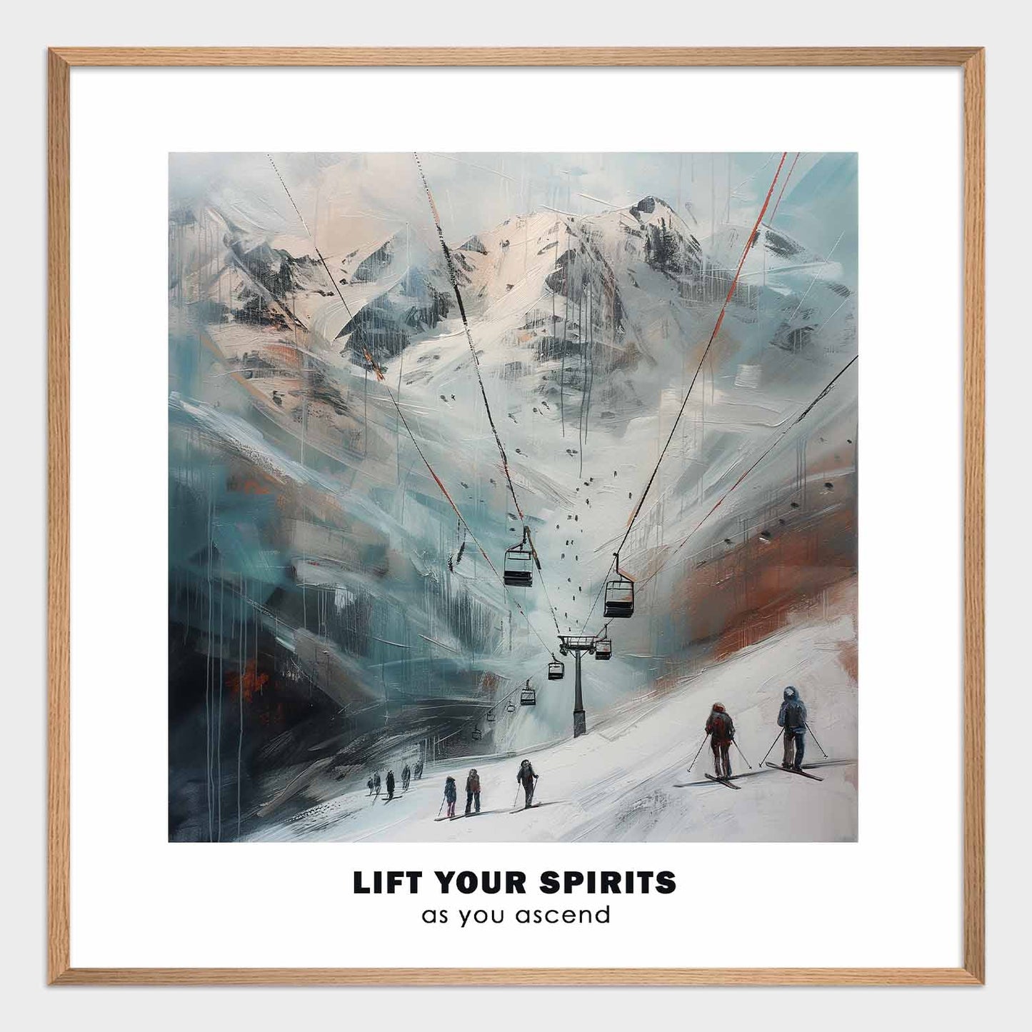 Alpine Ski Lift Poster - ArtDarts poster