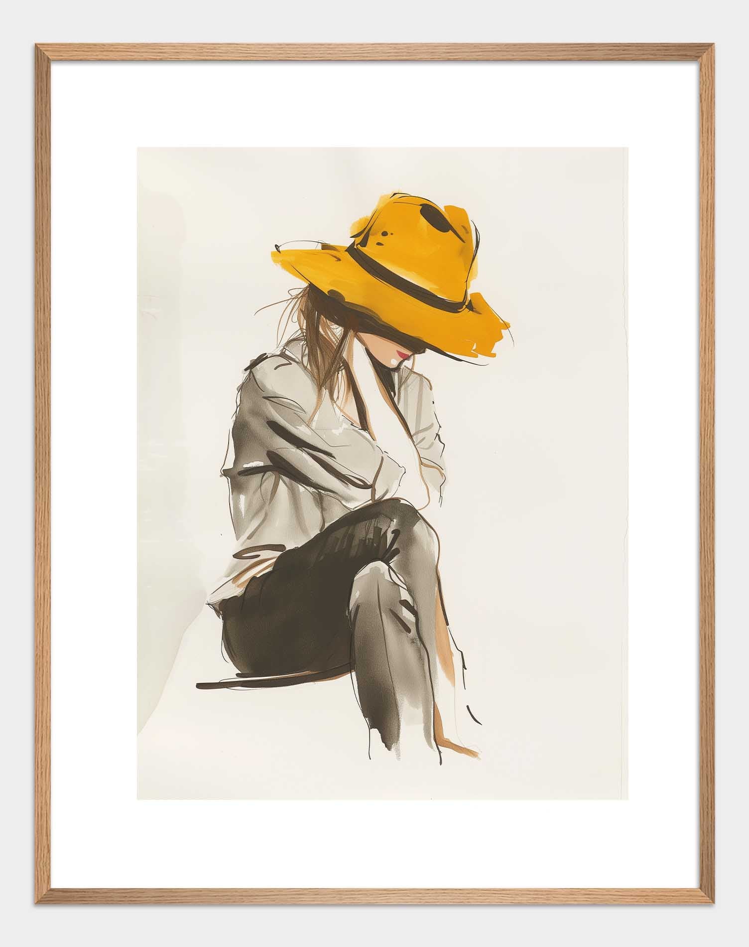 Girl in a Hat Poster.