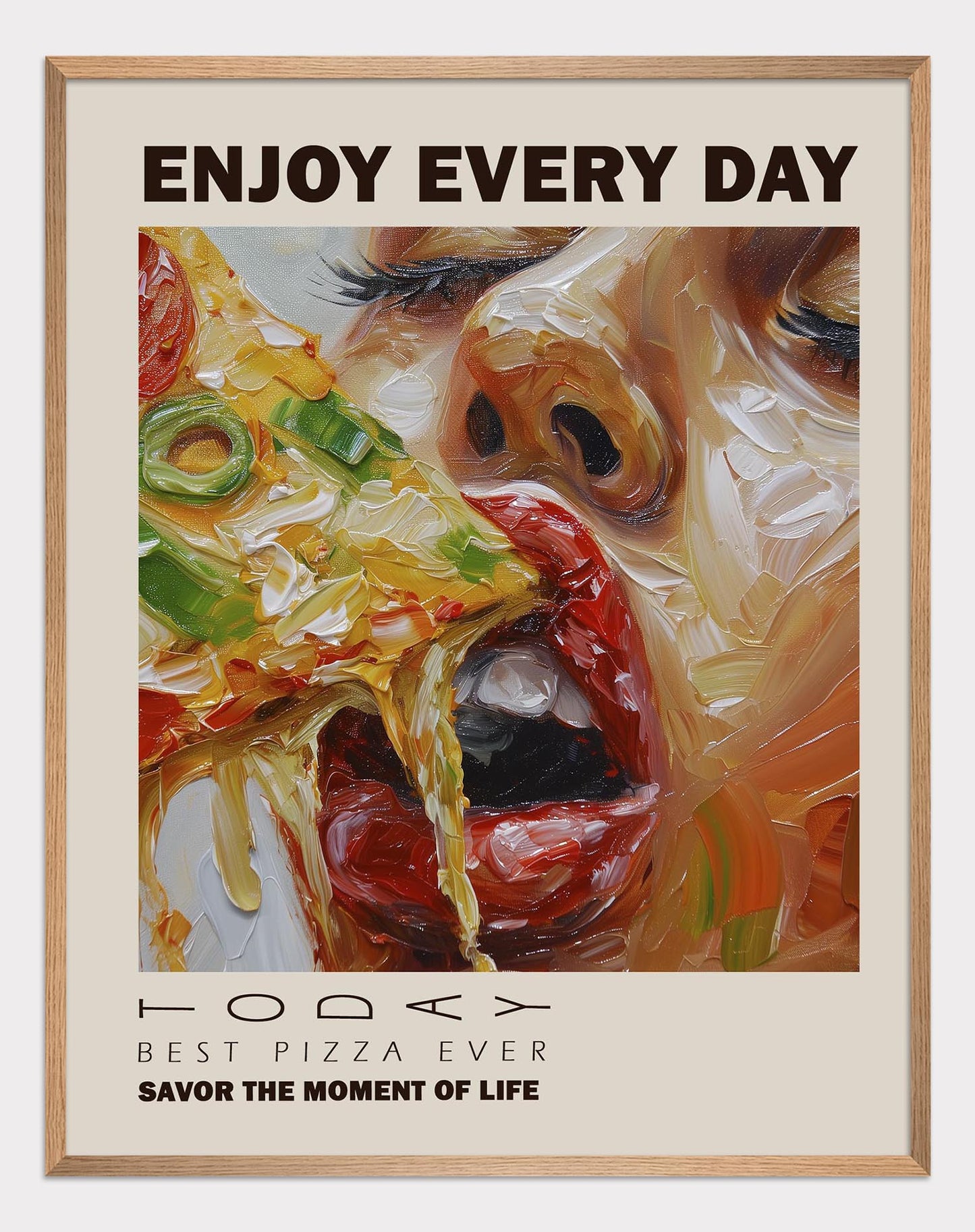 Girl eats pizza Poster - ArtDarts poster