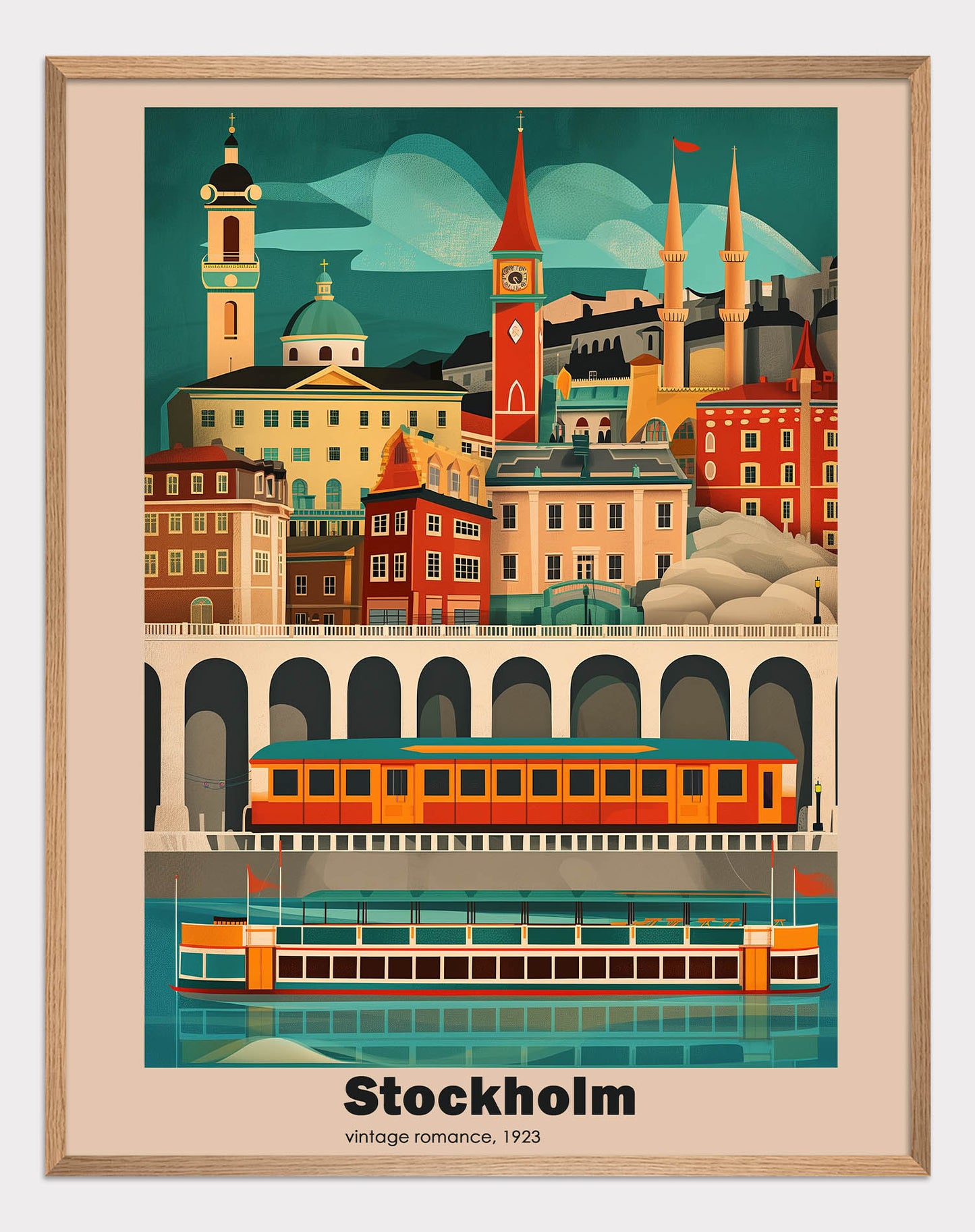 Vintage Stockholm Poster - ArtDarts poster