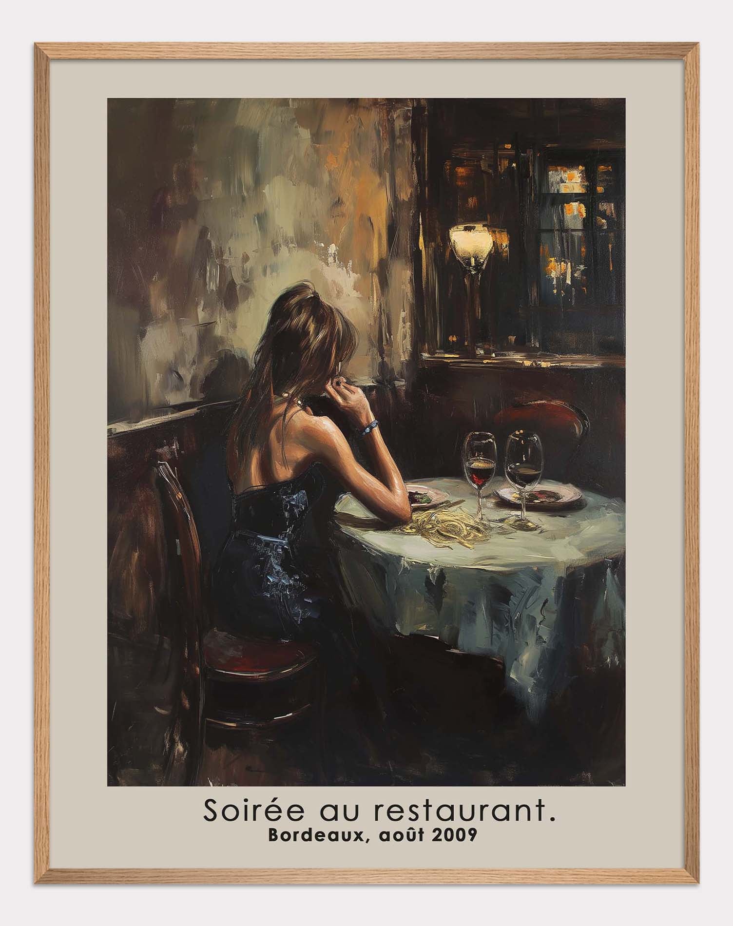 Girl in a restaurant. France Poster - ArtDarts poster