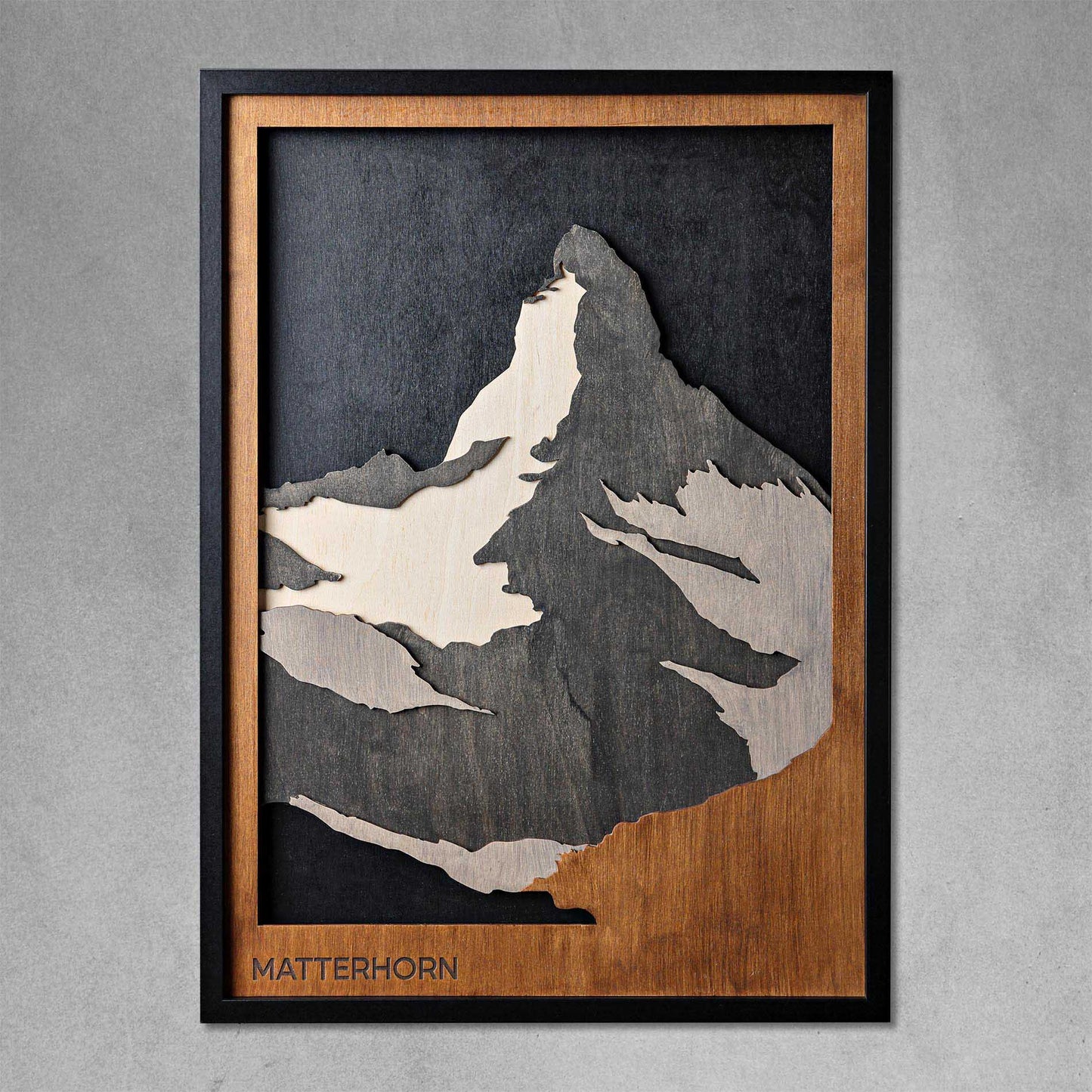 Matterhorn: Multilayered Plywood Artwork